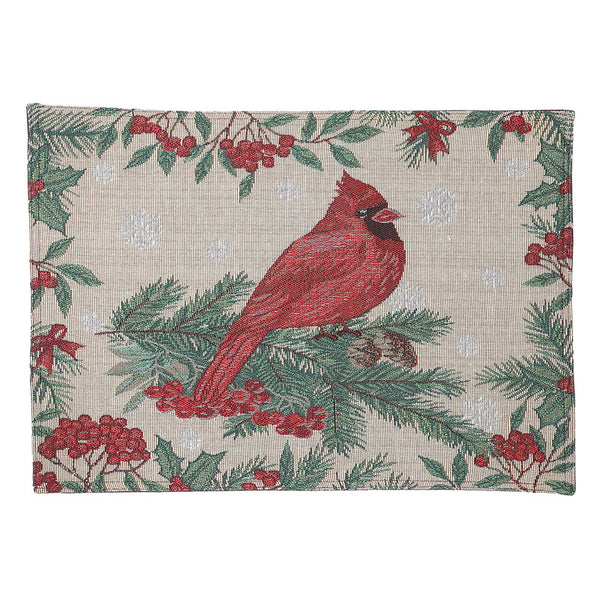 Tapestry Placemat (Red Cardinal) (13 X 18) - Set of 12