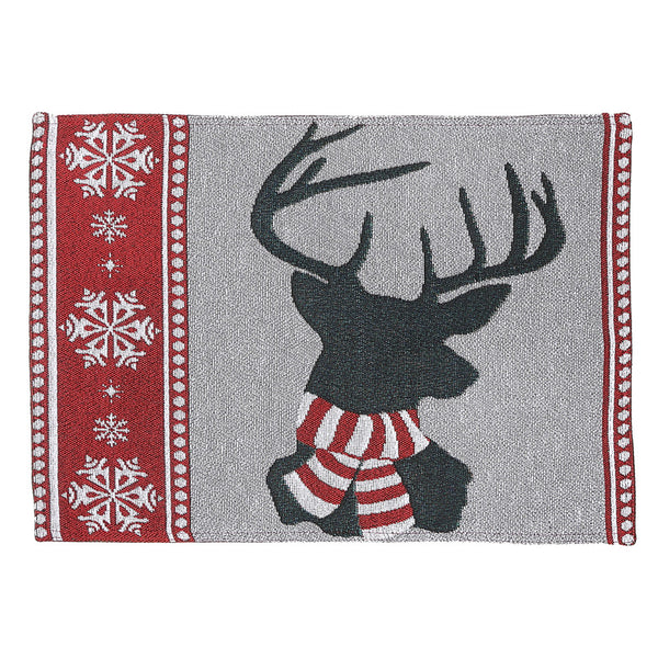 Tapestry Placemat (Reindeer Head) (13 X 18) - Set of 12