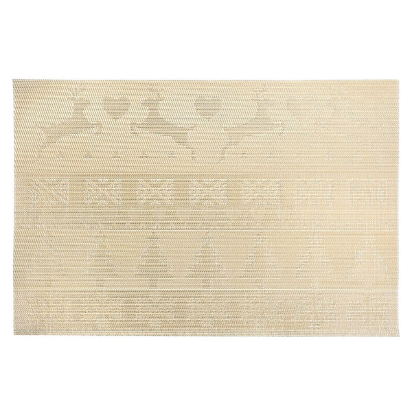 Vinyl Placemat (Reindeer And Tree) (Gold)