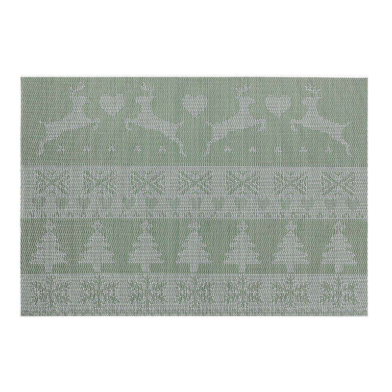 Vinyl Placemat (Reindeer And Tree) (Green)