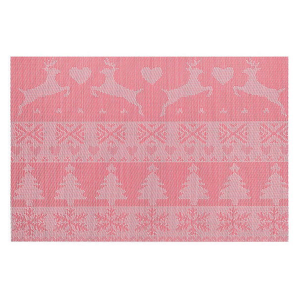 Vinyl Placemat (Reindeer And Tree) (Red)