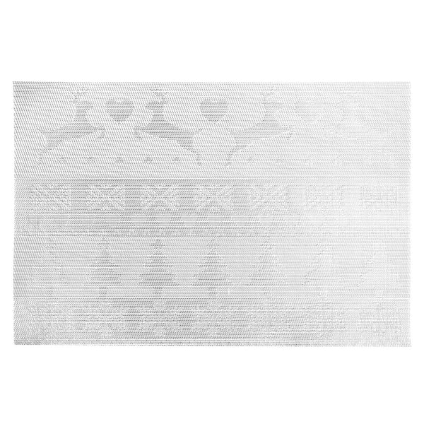 Vinyl Placemat (Reindeer And Tree) (Silver)