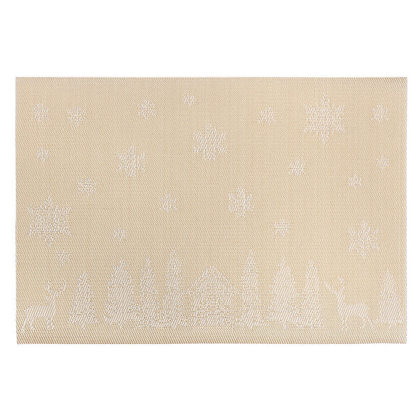 Vinyl Placemat (Winter Forest) (Gold) - Set of 12