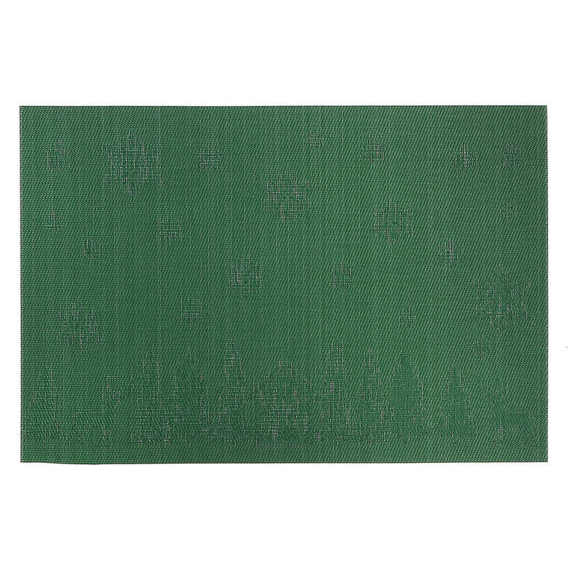 Vinyl Placemat (Winter Forest) (Green) - Set of 12