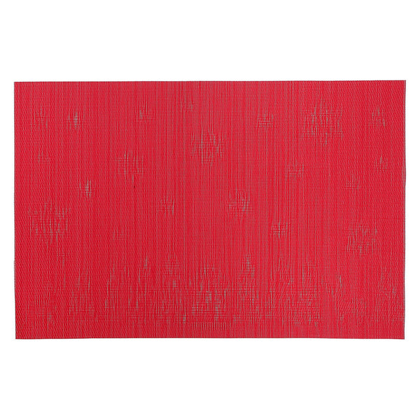 Vinyl Placemat (Winter Forest) (Red) - Set of 12