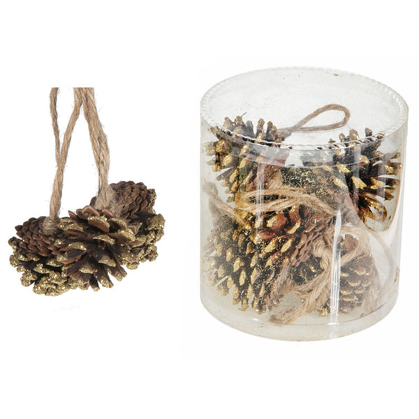 12 Pack Pinecones In Pvc Tube (Gold) - Set of 2