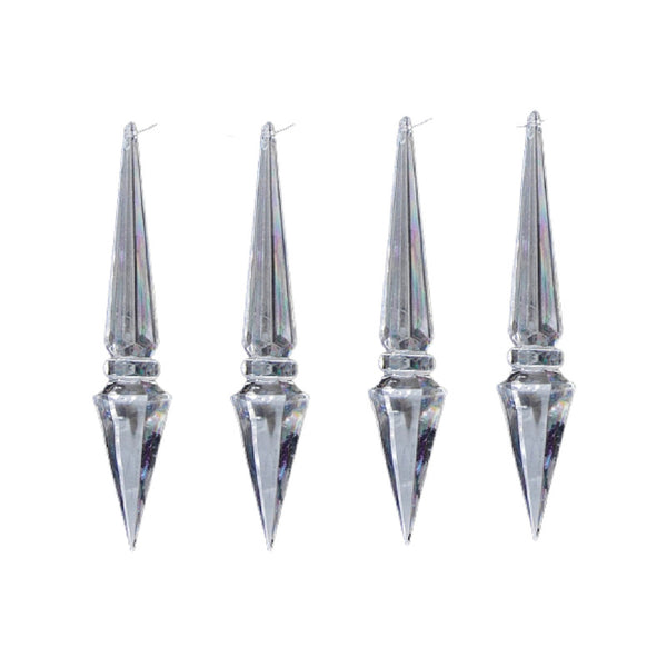4 Pack Acrylic Diamond Icicles (5") - Set of 2