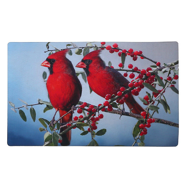 Christmas Printed Rubber Mat Double Cardinal