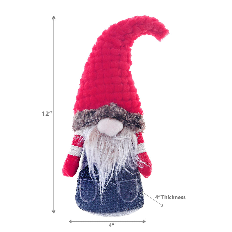 Christmas Peppermint Gnome Sitter 12"
