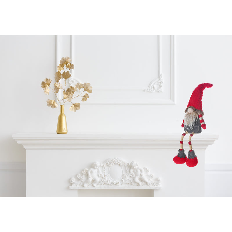 Christmas Peppermint Gnome Shelf Dangler 20"