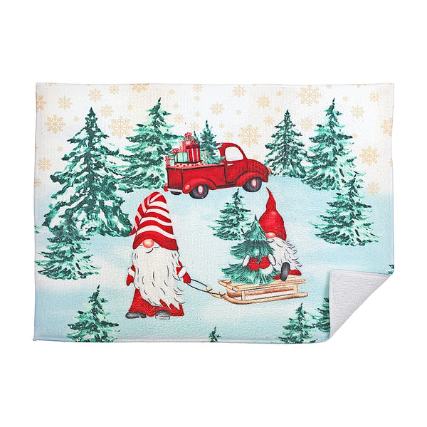 Microfibre Drying Mat (Gnome Pulling Sled) - Set of 2