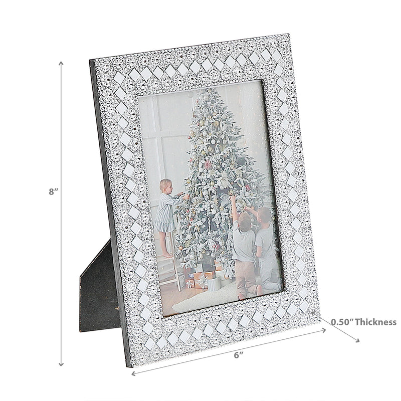 Christmas 4X6" Photo Frame Silver Diamond