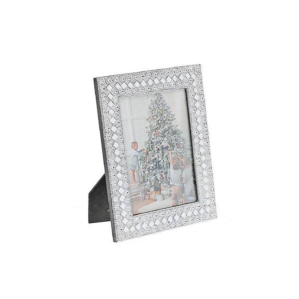 Christmas 4X6" Photo Frame Silver Diamond