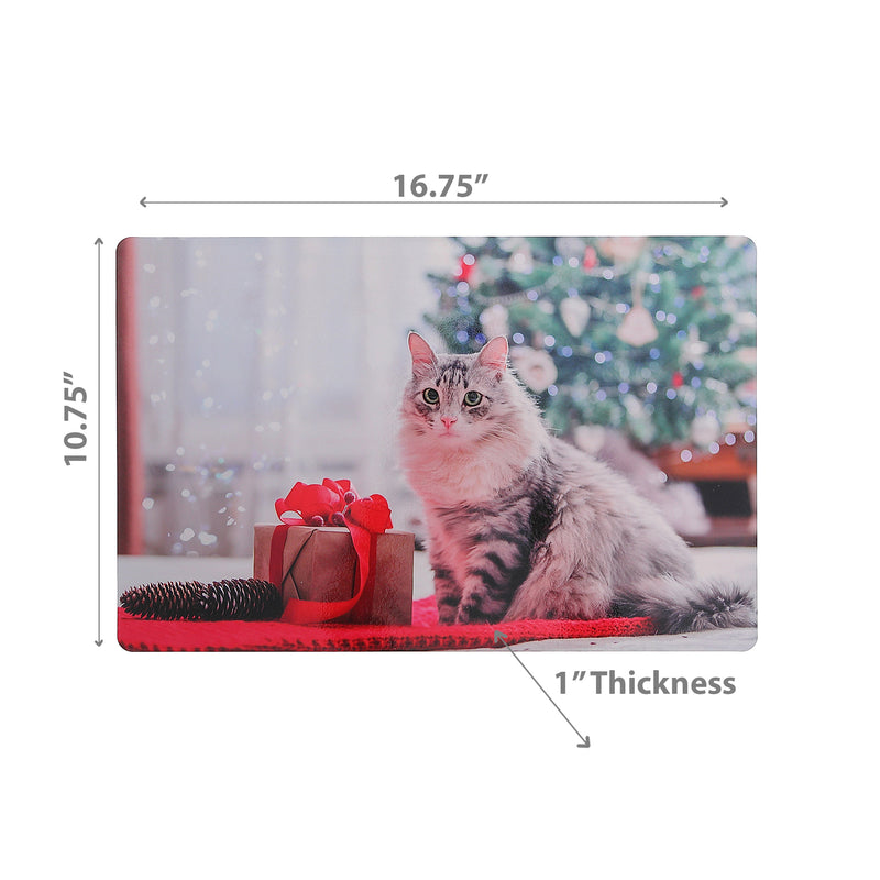 Christmas Plastic Placemat Meowy Catmas - Set of 12