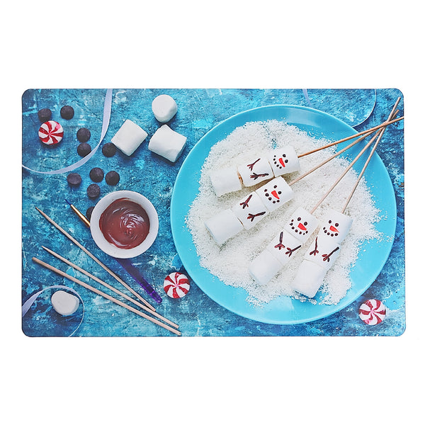 Plastic Placemat (Snowman Marshmallow) - Set of 12