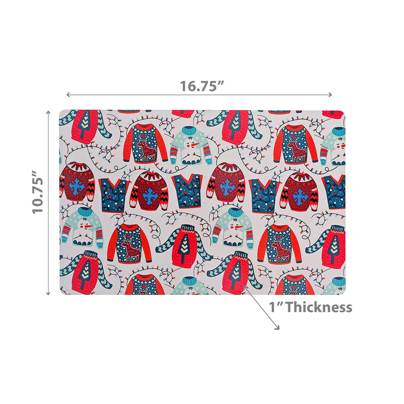 Christmas Plastic Placemat Sweater Weather - Set of 12