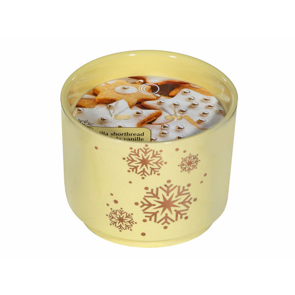 19.4Oz 2 Wick Ceramic Scented Candle (Vanilla Shortbread)
