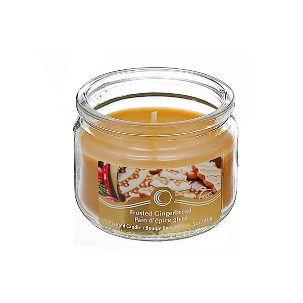 Christmas 3 Oz Scented Jar Candle Frosted Gingerbread - Set of 4