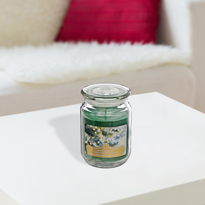 Christmas 18 Oz Scented Jar Candle Evergreen - Set of 2