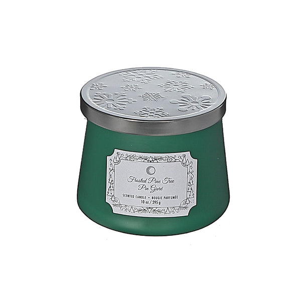 Christmas 10.5Oz Taper Candle Frosted Pine Tree