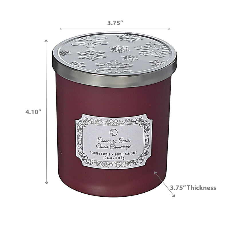 Christmas 10.5Oz Jar Candle Cranberry Cassis