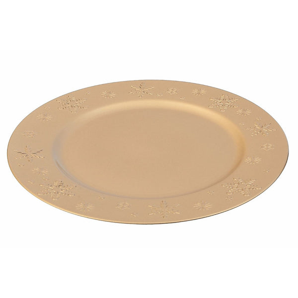 Charger Plate (Snowflake) (Gold)