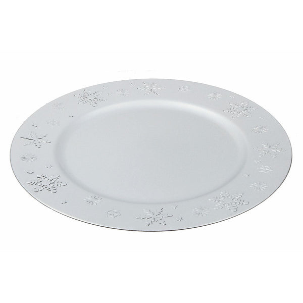 Charger Plate (Snowflake) (Silver)