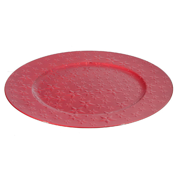 Charger Plate (Stars) (Red) (13") - Set of 6