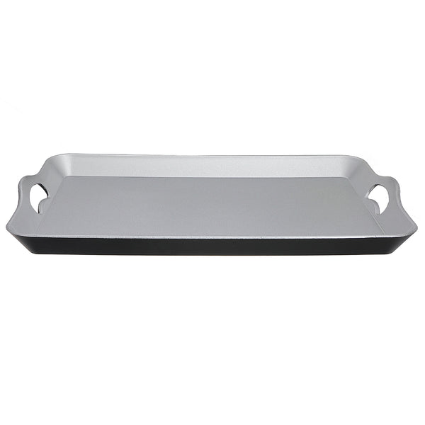 Rect. Serving Tray With Handle (Silver)