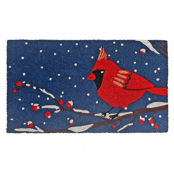 Coir Door Mat (Midnight Cardinal)