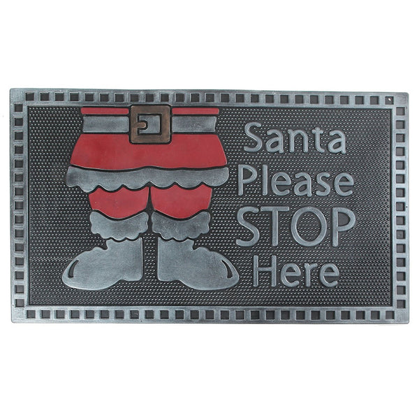 Rubber Mat (Santa - Please Stop Here)