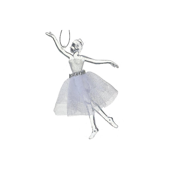 Ballerina With Organza Tutu Ornament - Set of 12