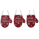Christmas Flat Mitt Shape Ornament - Set of 6