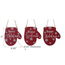 Christmas Flat Mitt Shape Ornament - Set of 6