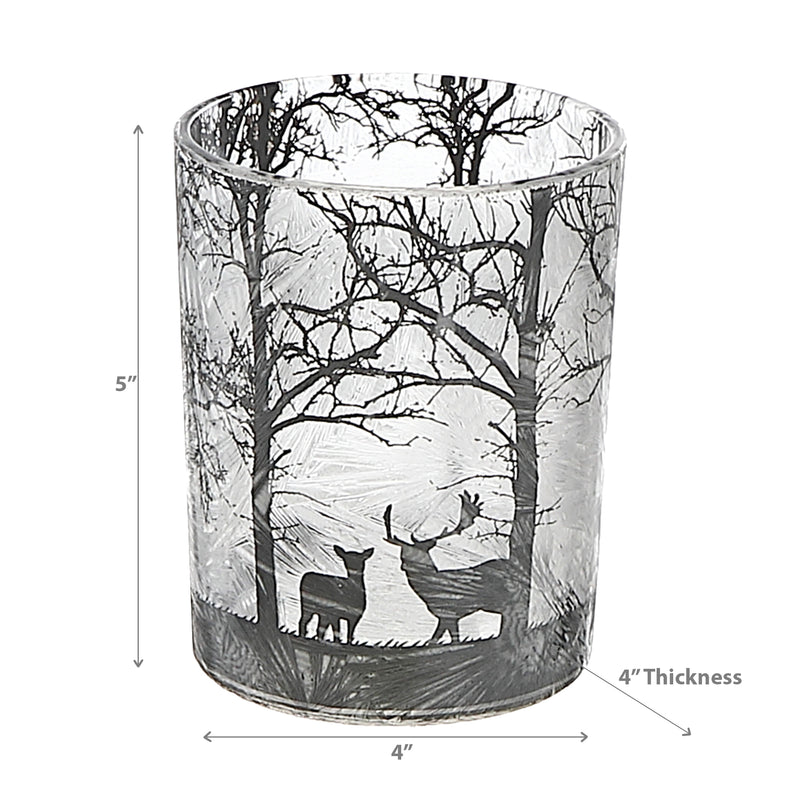 Christmas Frosted Votive Holder Shadow In The Woods