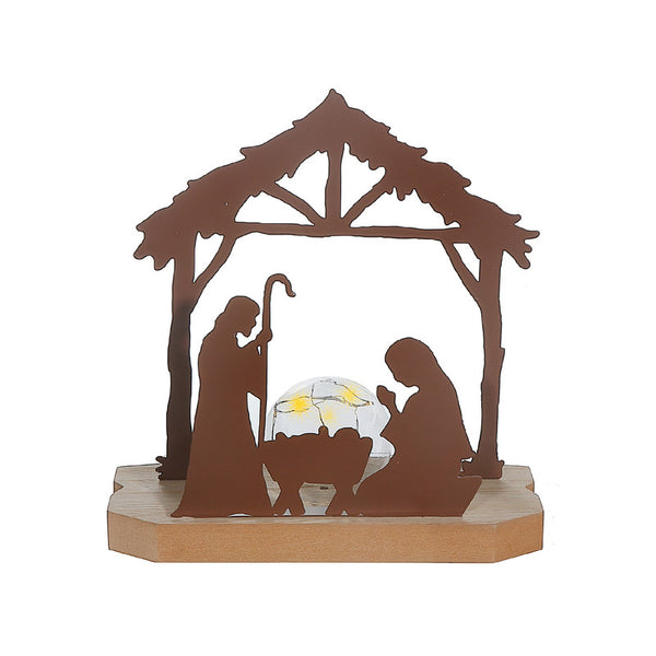 Led Globe Nativity Scene