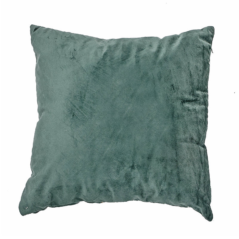 Christmas Velvet Joy Embroidered Cushion Green 18X18 - Set of 2