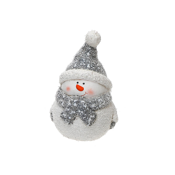 Christmas Ceramic Snowman Figurine With Toque 5"