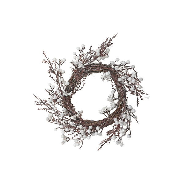 White Frosted Berry Twig Wreath