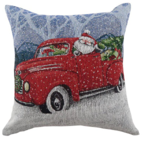 Cushion (Santa In Truck) - Set of 2