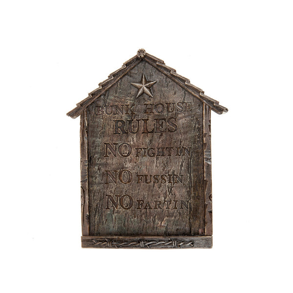 Resin Wall Plaque (Bunk House Rules)
