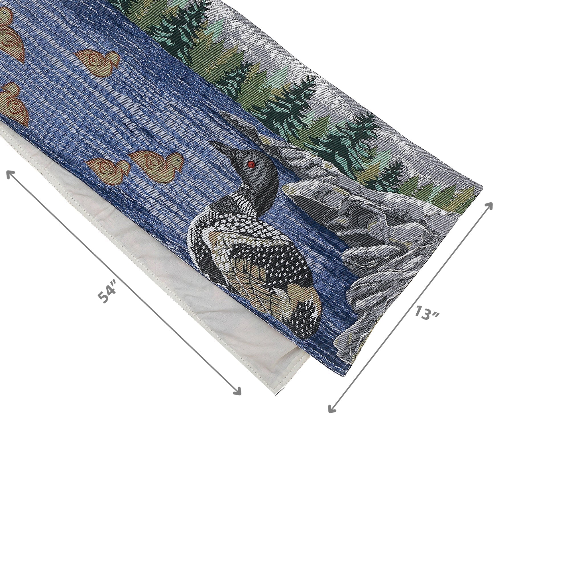 Loon Tapestry Table Runner 54 Inch Rustic Cabin Dining Table Decor Cottage Home Accent