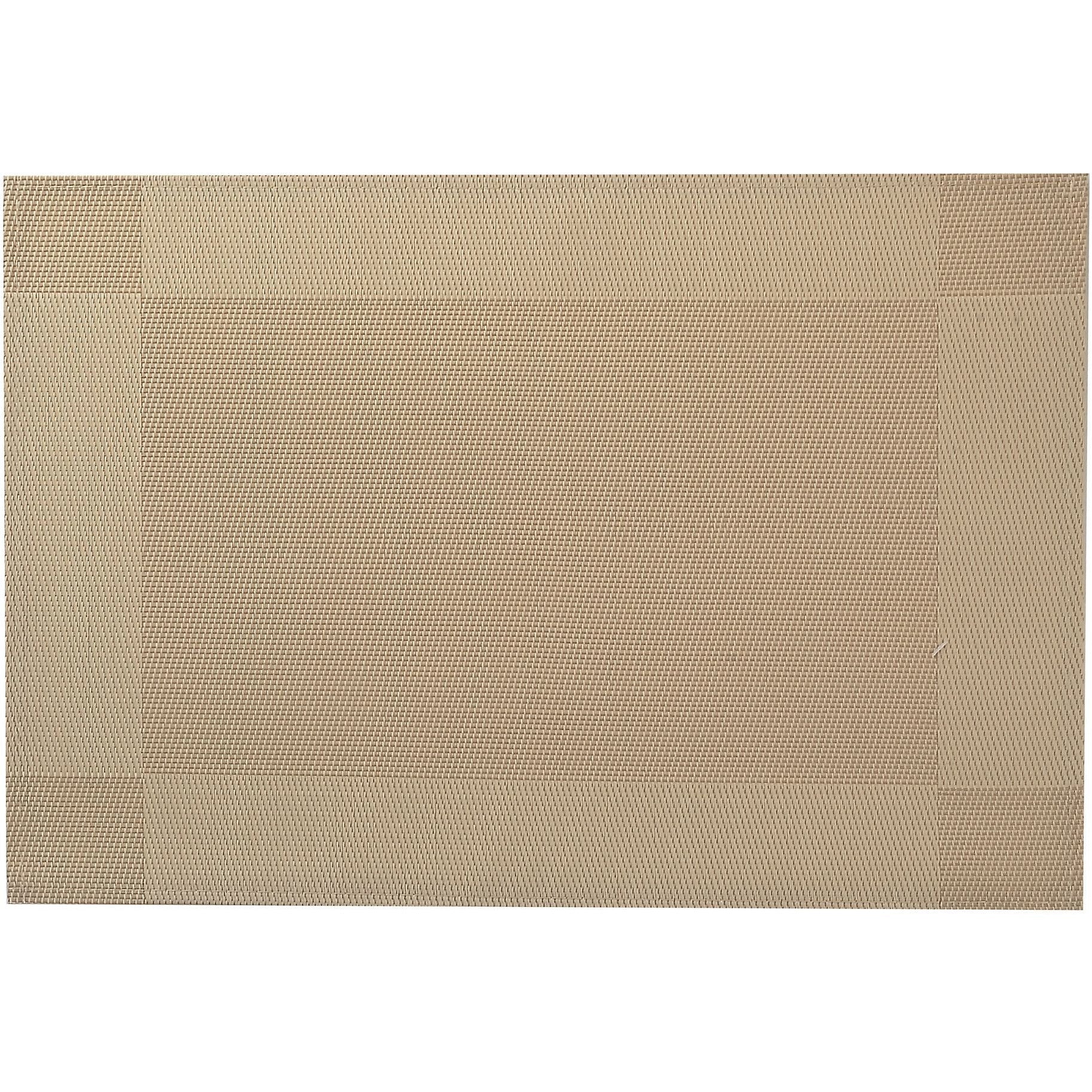 Classic Vinyl Placemat – Natural, Set of 12, Durable Tableware