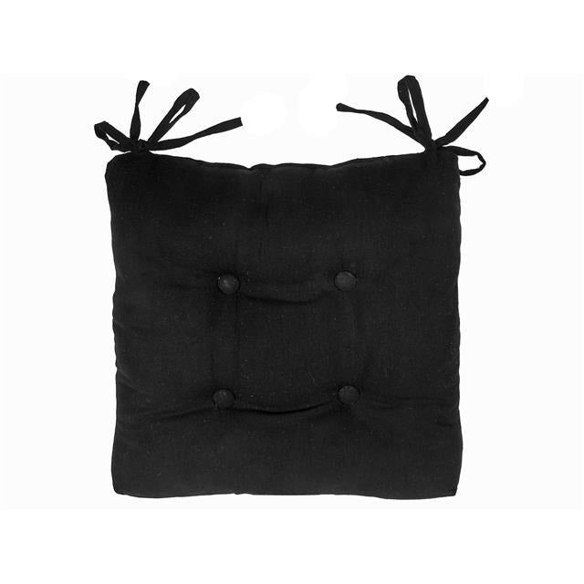 Chair Pad – Black, 18x18 Inch, Set of 2