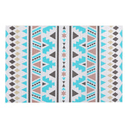Bohemian Aqua Vinyl Placemat Set of 12 Dining Table Mat