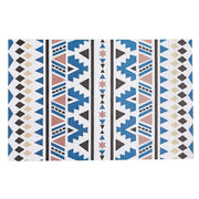 Bohemian Blue Vinyl Placemat Set of 12 Dining Table Mat