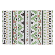 Bohemian Green Vinyl Placemat Set of 12 Dining Table Mat