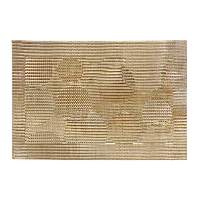 Bubbles Gold Vinyl Placemat Set of 12 Dining Table Mat