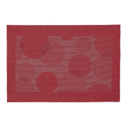Bubbles Red Vinyl Placemat Set of 12 Dining Table Mat