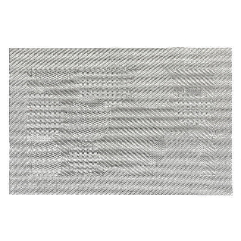 Bubbles Silver Vinyl Placemat Set of 12 Dining Table Mat